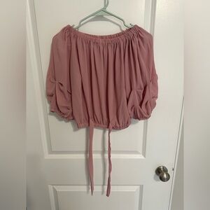 Elegant Pink Off-Shoulder Women's Top